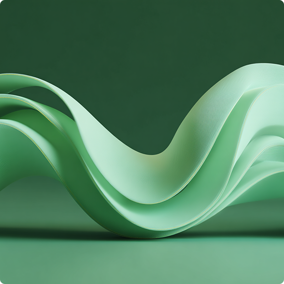 Abstract green waves